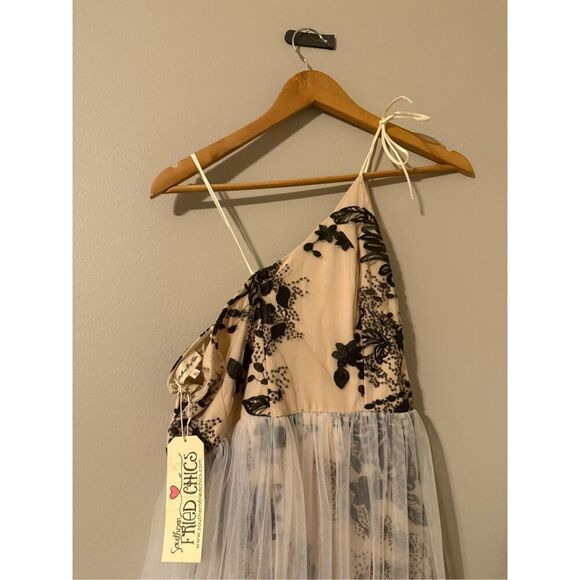 Southern Fried Chics Size XL Tulle Layered Maxi Dress Cream White Fairy Bride - Picture 5 of 16